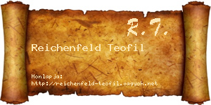 Reichenfeld Teofil névjegykártya